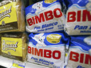 FILE - Bimbo bread is displayed on a shelf at a market in Anaheim, Calif., on April 24, 2003. On Tuesday, June 25, 2024, U.S. federal food safety regulators warned Bimbo Bakeries USA - which includes brands such as Sara Lee, Oroweat, Thomas&rsquo;, Entenmann&rsquo;s and Ball Park buns and rolls - to stop using labels that say its products contain potentially dangerous allergens when they don&rsquo;t.