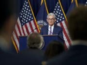 FILE - Federal Reserve Board Chair Jerome Powell speaks during a news conference at the Federal Reserve in Washington, May 1, 2024. On Wednesday, June 12, 2024, the Federal Reserve ends its latest meeting by issuing a policy statement, updating its economic and interest-rate projections and holding a news conference with Powell.