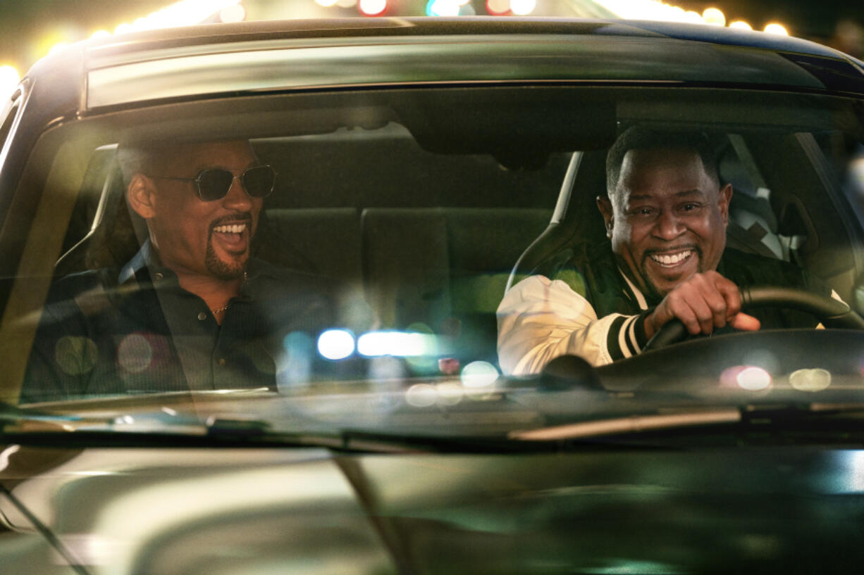 This image released by Sony Pictures shows Will Smith, left, and Martin Lawrence in &ldquo;Bad Boys: Ride or Die.&rdquo; (Frank Masi/Columbia Pictures-Sony via AP)
