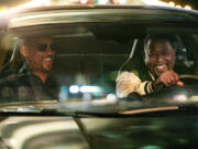 This image released by Sony Pictures shows Will Smith, left, and Martin Lawrence in &ldquo;Bad Boys: Ride or Die.&rdquo; (Frank Masi/Columbia Pictures-Sony via AP)