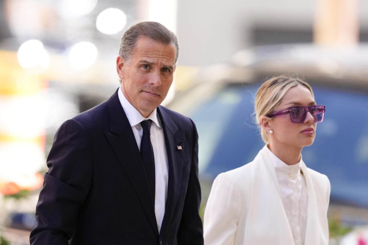 Hunter Biden arrives to federal court with his wife, Melissa Cohen Biden, Friday, June 7, 2024, in Wilmington, Del.