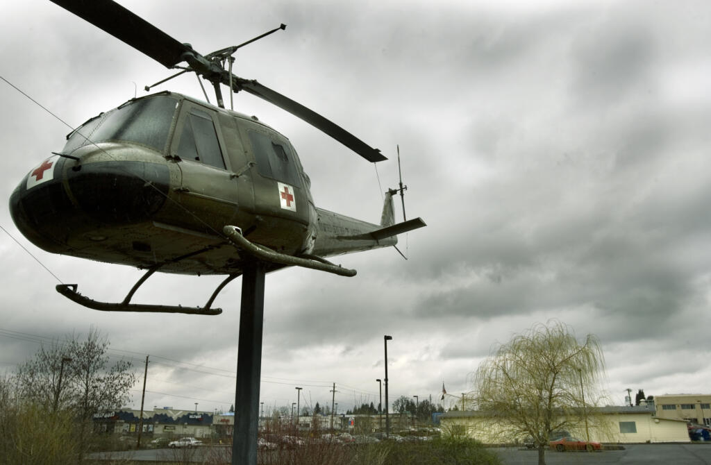 The manager of Salmon Creek American Legion Post 176, known for the Vietnam-era Bell UH-1 Huey Medivac helicopter mounted outside, is facing theft charges for transferring more than $150,000 from Legion accounts to her personal account. The Huey was moved to the Vancouver VA campus.