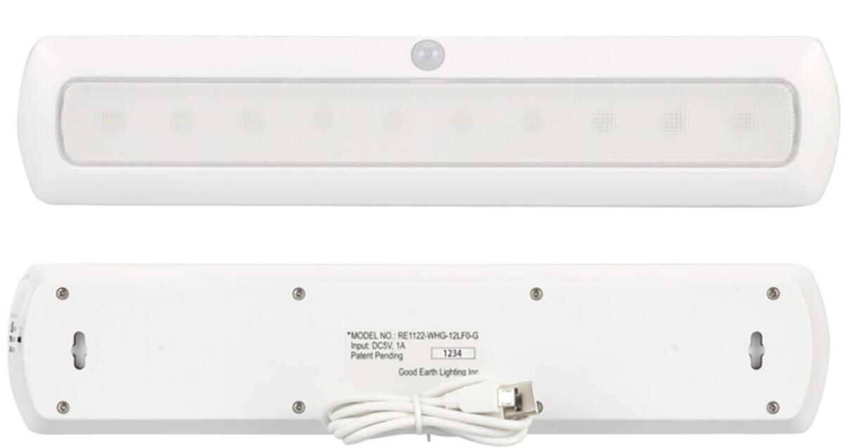 This photo provided by the U.S. Consumer Product Safety Commission shows an example of a Good Earth Rechargeable Integrated Light being recalled on Thursday, June 6, 2024, following a reported consumer death. According to the agency, Good Earth Lighting&rsquo;s now-recalled integrated light bars have batteries that can overheat &mdash; and cause the unit to catch on fire. (U.S.