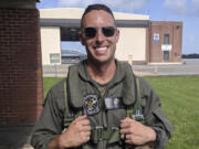 This undated image provided by Amber Sax shows Capt. John Sax, one of five U.S. Marine Corps service members killed when their MV-22B Osprey crashed in California in 2022. Over the last two years, four Osprey crashes have killed a total of 20 service members. On Wednesday, June 12, 2024, the House subcommittee on National Security, the Border and Foreign Affairs will hold an oversight hearing into the Osprey&rsquo;s safety record and Pentagon management of the program.