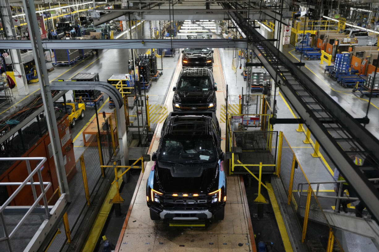 FILE - The 2024 Ford F-150 truck is assembled at the Dearborn Truck Plant, Thursday, April 11, 2024, in Dearborn, Mich. On Thursday, June 13, 2024, The labor department releases producer prices data for May.