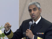 FILE - Surgeon General Vivek Murthy speaks during an Archewell Foundation panel discussion in New York City, Oct. 10, 2023. On Tuesday, June 25, 2024, Murthy, the nation&#039;s top doctor, declared gun violence a public health crisis, driven by a growing number of injuries and deaths involving firearms in the country. The advisory came as the U.S. grappled with another weekend marked by mass shootings that left dozens of people dead or wounded.