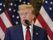 Former President Donald Trump speaks during a news conference at Trump Tower, Friday, May 31, 2024, in New York. A day after a New York jury found Donald Trump guilty of 34 felony charges, the presumptive Republican presidential nominee addressed the conviction and likely attempt to cast his campaign in a new light.