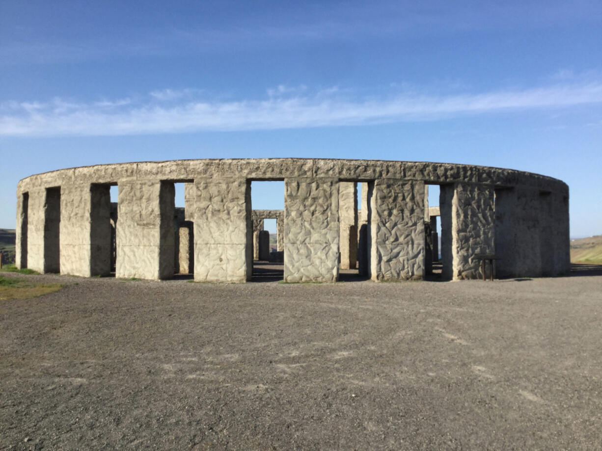 Maryhill Museum of Art founder Sam Hill built this full-scale replica of Stonehenge, the prehistoric stone site in England, to protest war and remember Klickitat County&rsquo;s losses in World War I.