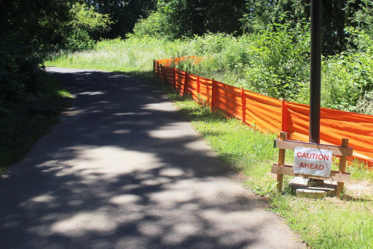 The city of Washougal recently repaired damage to signage and safety fencing at Jemtegaard Trail caused by vandalism in March and April.