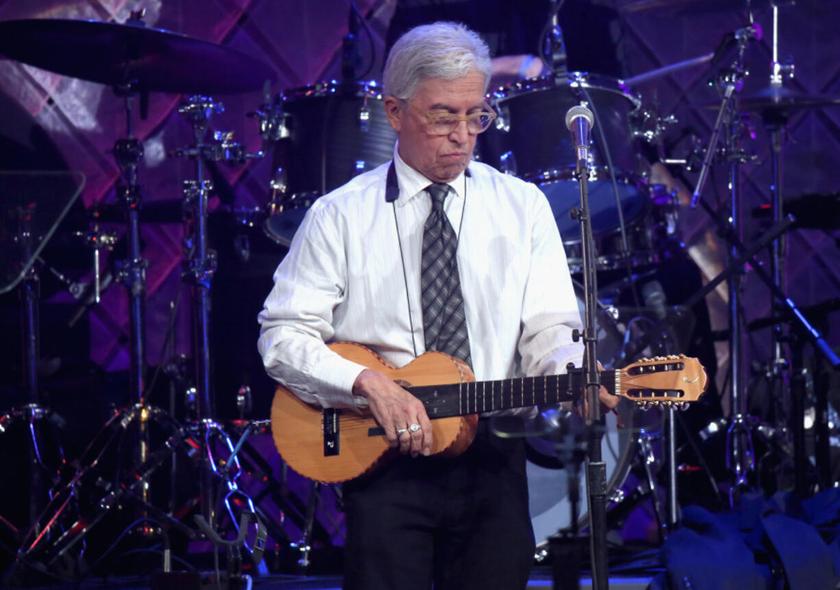 Louie Perez of Los Lobos performs March 21, 2017, during the 24th Annual BMI Latin Awards at the Beverly Wilshire in Beverly Hills, Calif.