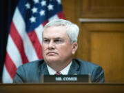 Rep. James Comer (R-KY) listens to testimony from Dr. Anthony Fauci, former Director of the National Institute of Allergy and Infectious Diseases, during a hearing of the House Select Committee on the Coronavirus, Washington, DC, June 3, 2024.  Fauci was to many, the public face of government response to the coronavirus and a frequent target of Republican lawmakers&rsquo; ire arising from the shutdown.