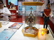 A relic of Blessed Carlo Acutis at ExpoCatolica 2024, on July 4, 2024, in Sao Paulo, Brazil.