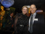 Director Greta Gerwig and Mattel CEO Ynon Kreiz at the 2024 Oscars Nominees Luncheon at the The Beverly Hilton Hotel in Beverly Hills, California, on Feb. 12, 2024.