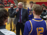 Former Columbia River boys basketball coach David Long, and current assistant coach Jim Sevall, at left, were a part of the school&rsquo;s basketball program until Long&rsquo;s retirement in 2022.