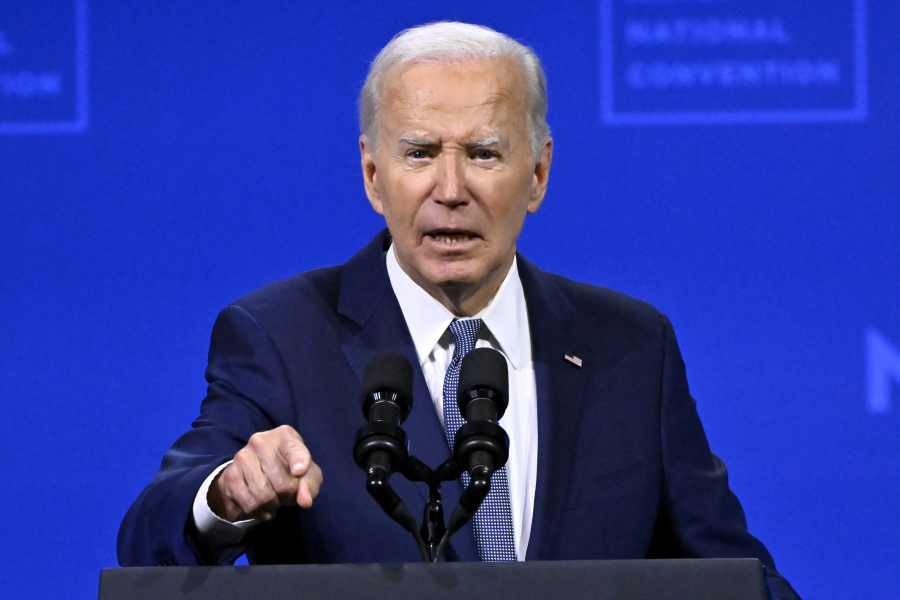 President Joe Biden speaks during the 115th NAACP National Convention on Tuesday, July 16, 2024, in Las Vegas. Washington Democrats are energized by Biden's proposal to limit rent increases to 5 percent on certain properties.