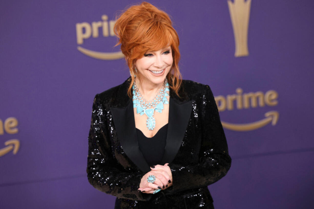 Reba McEntire arrives on the red carpet for the 59th Academy of Country Music Awards on May 16 at the Star in Frisco, Texas.