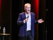 Comedian Bill Maher performs at the Durham Performing Arts Center in Durham, North Carolina, as part of his tour in 2018.