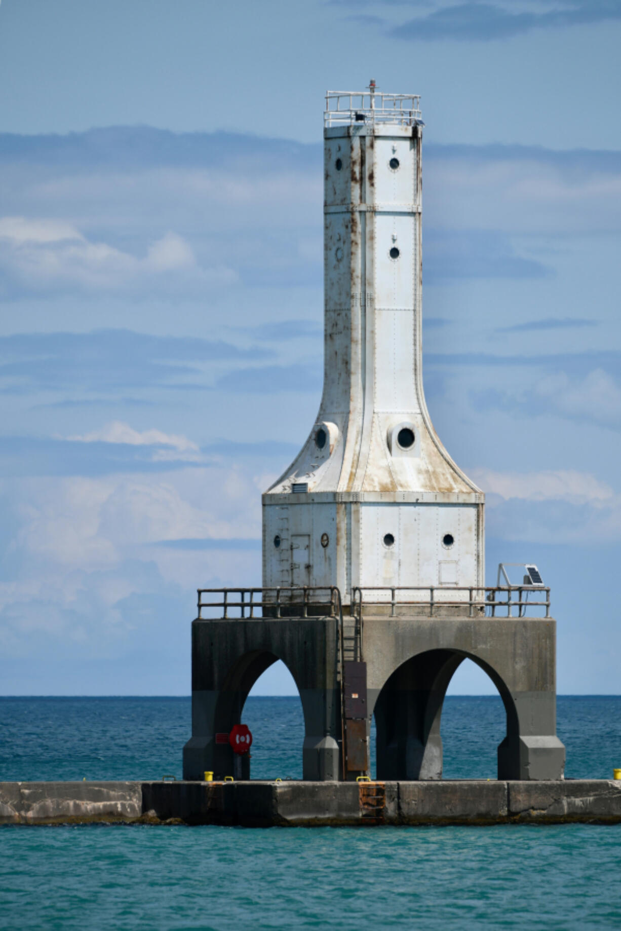 Port Washington Breakwater Lighthouse on Lake Michigan, located in Port Washington, Wisc.