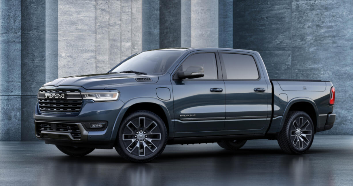 The 2025 Ram 1500 Ramcharger Tungsten electric truck.