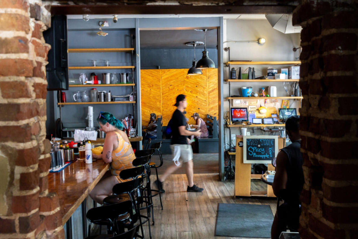 Customers dine at Dakota Blue in Atlanta on Wednesday, July 10, 2024.