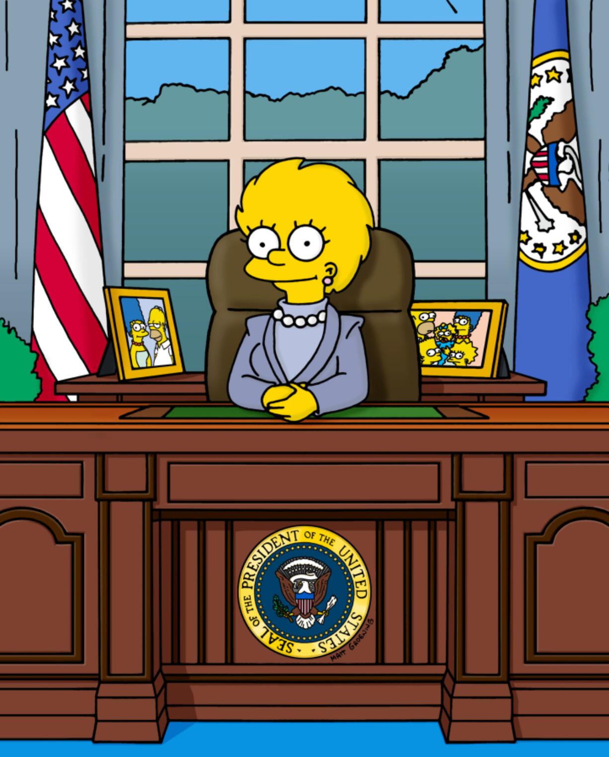 Lisa Simpson is president of the United States on &ldquo;The Simpsons&rdquo; episode &ldquo;Bart to the Future&rdquo; on Fox.