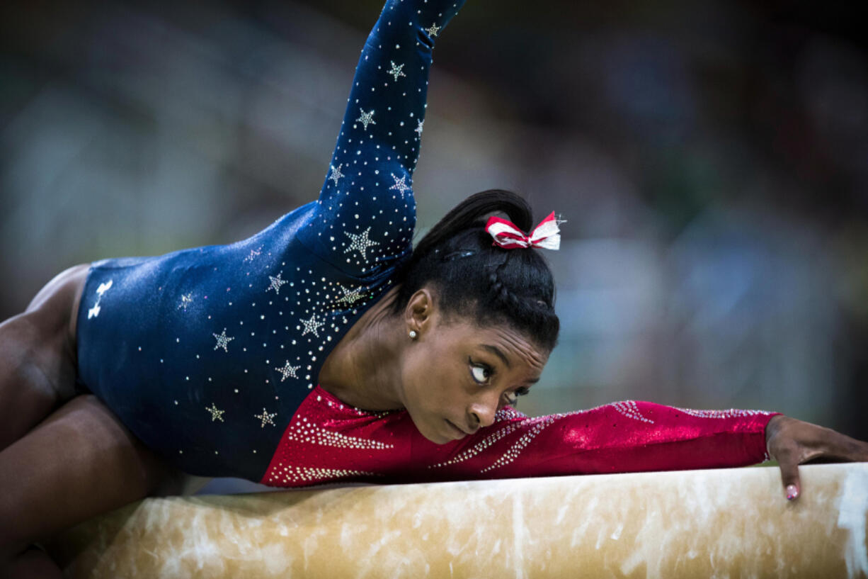 Simone Biles in &ldquo;Simone Biles Rising.&rdquo;