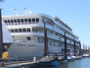 American Cruise Lines&rsquo; American Harmony docks at the Port of Camas-Washougal on July 19.