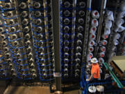 Reverse osmosis membranes are being installed at the Poseidon desalination plant, on Aug. 14, 2015, in Carlsbad, California.