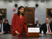 Lina Khan, Chair of the Federal Trade Commission (FTC), arrives to testify before the House Appropriations Subcommittee at the Rayburn House Office Building on May 15, 2024 in Washington, DC. Khan testified on the fiscal year 2025 budget request for the Federal Trade Commission.