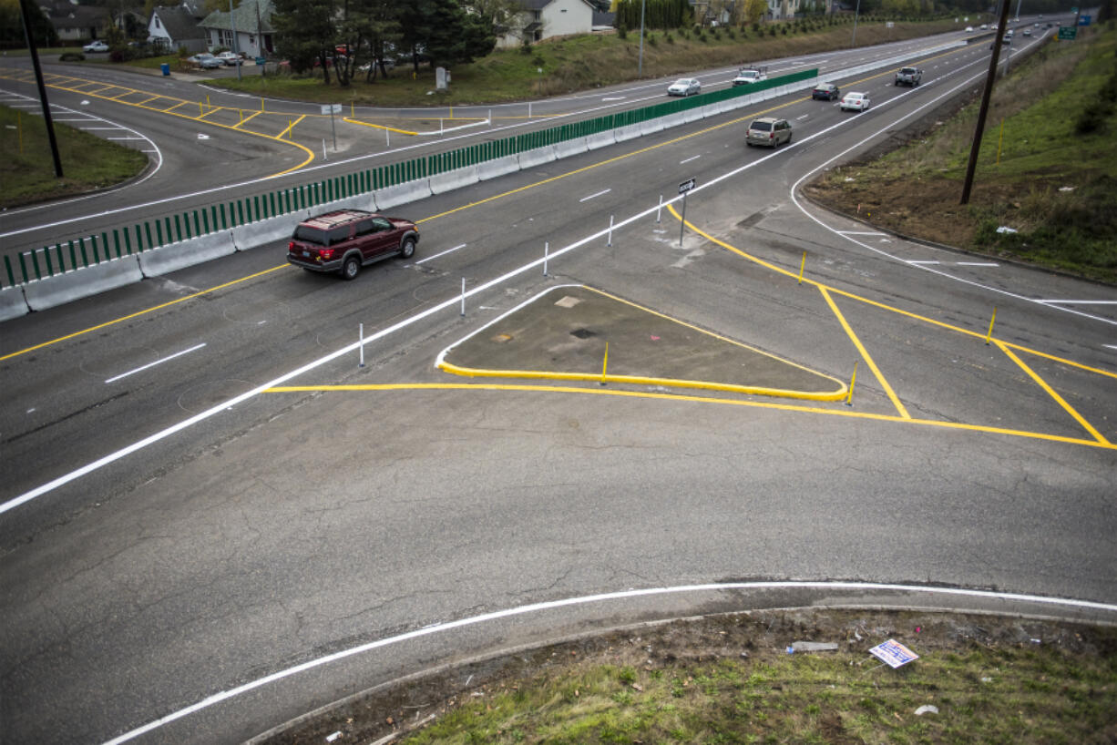 A traffic signal was removed from the intersection of state Highway 500 and Northeast 54th Avenue in 2018. Construction of a new pedestrian crossing at the intersection began earlier this month and is expected to be completed early next year.