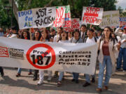 UCLA students protesting against Proposition 187 in 1994.