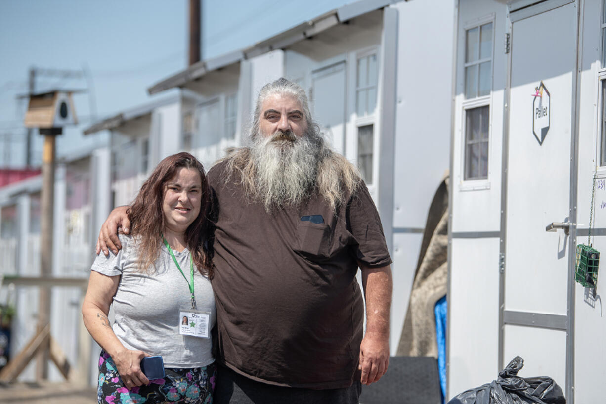 Treva and Jonathan Wittner, former residents at Hope Village, moved into housing and are now outreach workers at two of the city of Vancouver's Safe Stay villages.