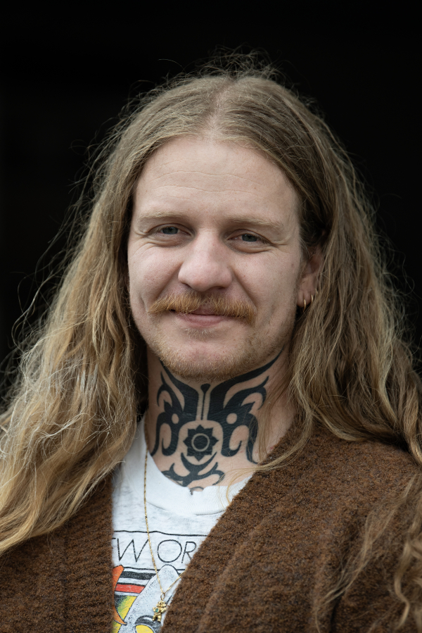 Tattooist and ceramicist Bradley Macom at his studio in Vancouver. He spends at least an hour a day at the potter&rsquo;s wheel. He finds the work grounding and meditative.