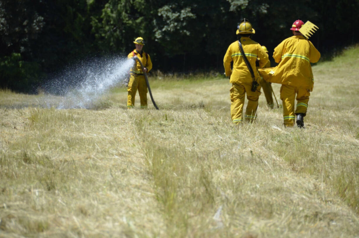 Clark County Fire District 6 responded to a small fireworks-related fire near Hazel Dell Community Park on Tuesday afternoon.