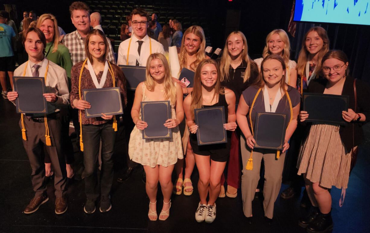 The Ridgefield Lions club recently awarded a record $41,000 in scholarships to graduating seniors.