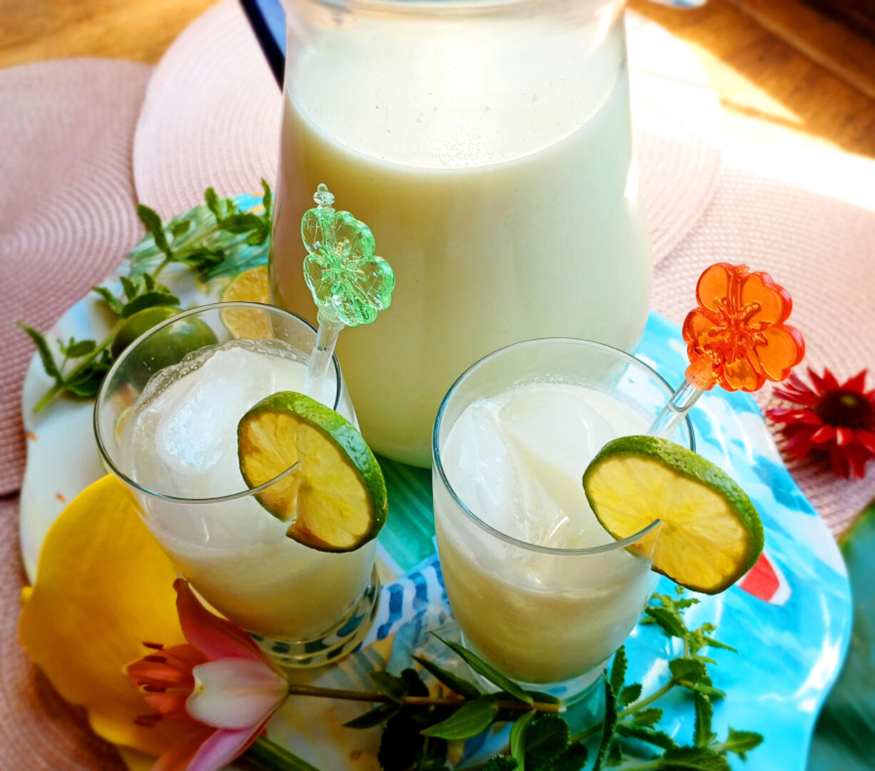 Brazilian Lemonade is actually made from limes. It&rsquo;s sweetened with condensed milk and simple syrup.