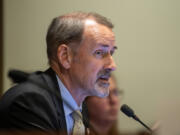 Vancouver City Manager Eric Holmes speaks at a July 8 city council workshop at Vancouver City Hall.