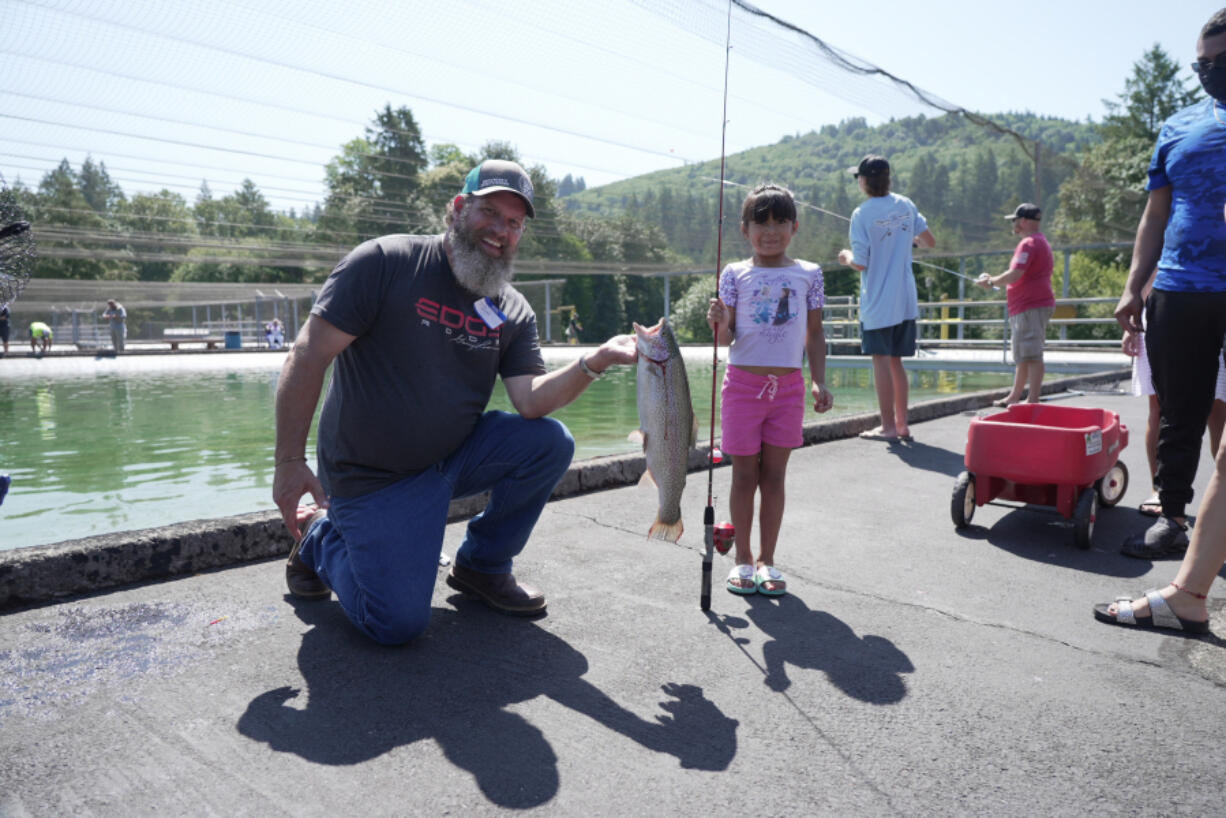 Pacific Power and the Washington Department of Fish and Wildlife hosted a fishing event for children with disabilities July 13 at Merwin Hatchery near Woodland.