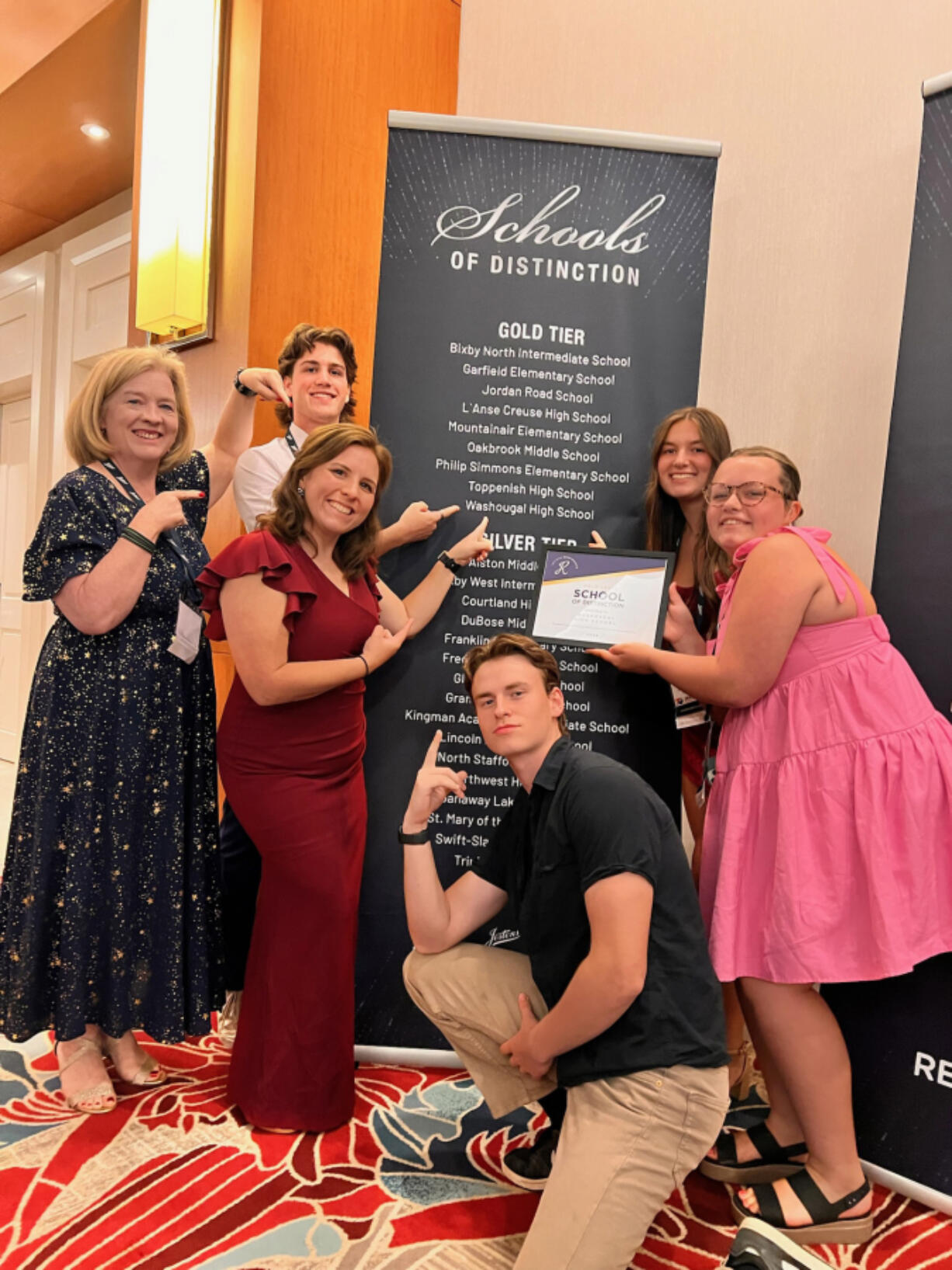 Washougal High School student leaders were recently recognized with the 2024 Jostens Gold Tier School of Distinction Award for their work to improve school climate and culture.