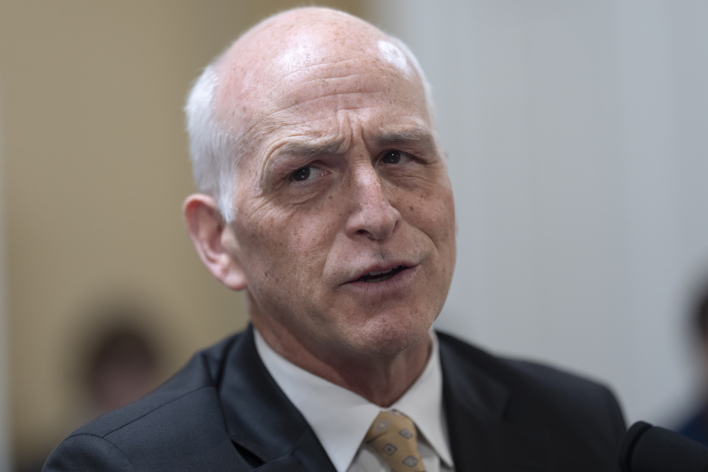 Rep. Adam Smith, D-Wash., the House Armed Services ranking member, challenges Rep. Ralph Norman, R-S.C., on his request to remove "the woke" from the bill text as the House Rules Committee prepares to advance the fiscal 2024 National Defense Authorization Act, at the Capitol in Washington, Tuesday, June 11, 2024. (AP Photo/J.