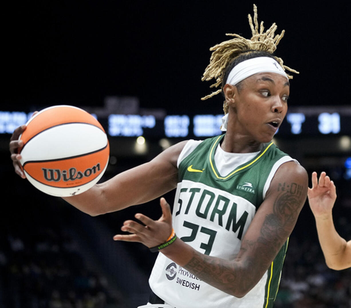 Seattle Storm guard Jordan Horston scored a team-high 20 points on Friday, July 5, 2024, in an 88-84 loss to the Chicago Sky.