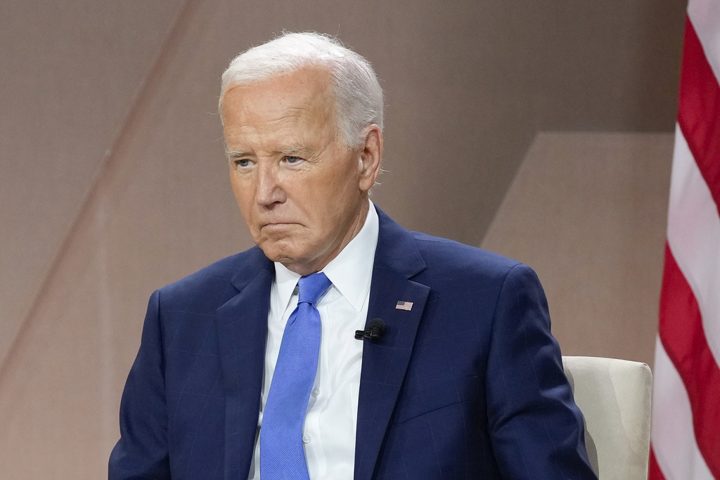 FILE - President Joe Biden attends an event on the sidelines of the NATO Summit in Washington, July 11, 2024. Biden dropped out of the 2024 race for the White House on Sunday, July 21, ending his bid for reelection following a disastrous debate with Donald Trump that raised doubts about his fitness for office just four months before the election.