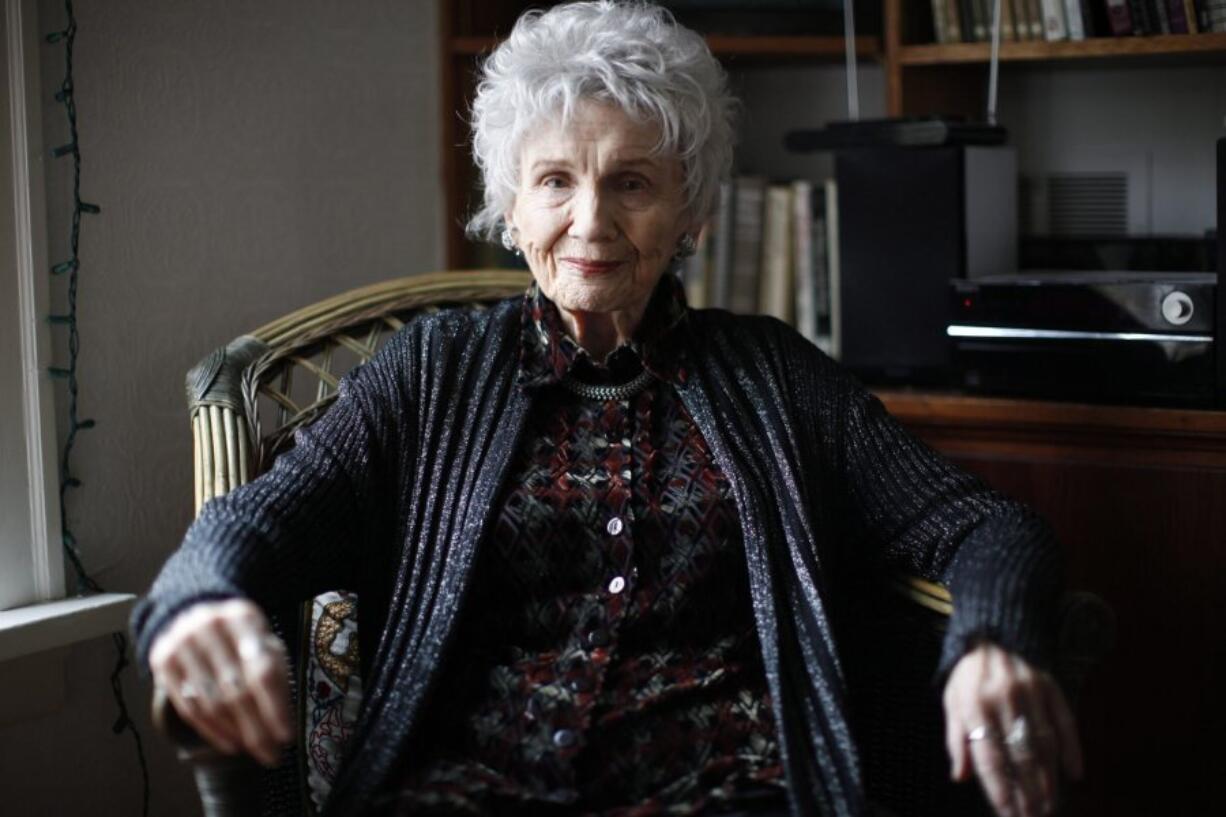 Canadian author Alice Munro is photographed Dec. 10, 2013, during an interview in Victoria, B.C.