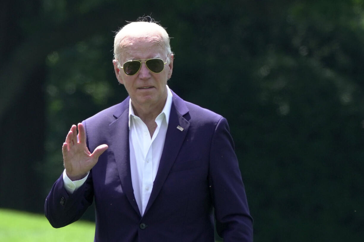 President Joe Biden arrives at the White House from Camp David, Sunday, July 28, 2024.