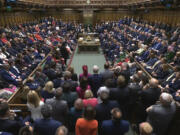 In this image taken from video lawmakers gather in the House of Commons, London, Tuesday July 9, 2024, as Parliament returned. Hundreds of newly elected lawmakers are gathering in Britain&rsquo;s Parliament after the election that brought a Labour government to power. Among the 650 members of the House of Commons, 335 are arriving for the first time.