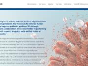 The homepage of Vancouver biotech company Cytodyn.