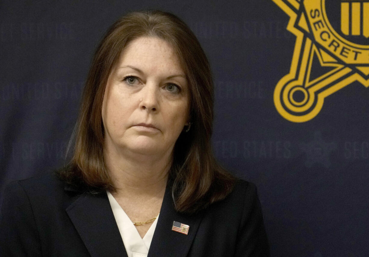 FILE - Secret Service Director Kimberly Cheatle attends a news conference, June 4, 2024, in Chicago.  Cheatle and the Secret Service are under intense scrutiny following an assassination attempt on former President Donald Trump during a rally Saturday, July 13, in Pennsylvania. He was injured and people across the political spectrum are wondering how a gunman could get so close to the presumptive Republican presidential nominee when he was supposed to be carefully guarded.