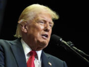 Republican presidential candidate former President Donald Trump speaks at a campaign rally, Saturday, July 20, 2024, in Grand Rapids, Mich.