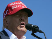 Republican presidential candidate former President Donald Trump speaks at a campaign rally in Chesapeake, Va., Friday, June 28, 2024.