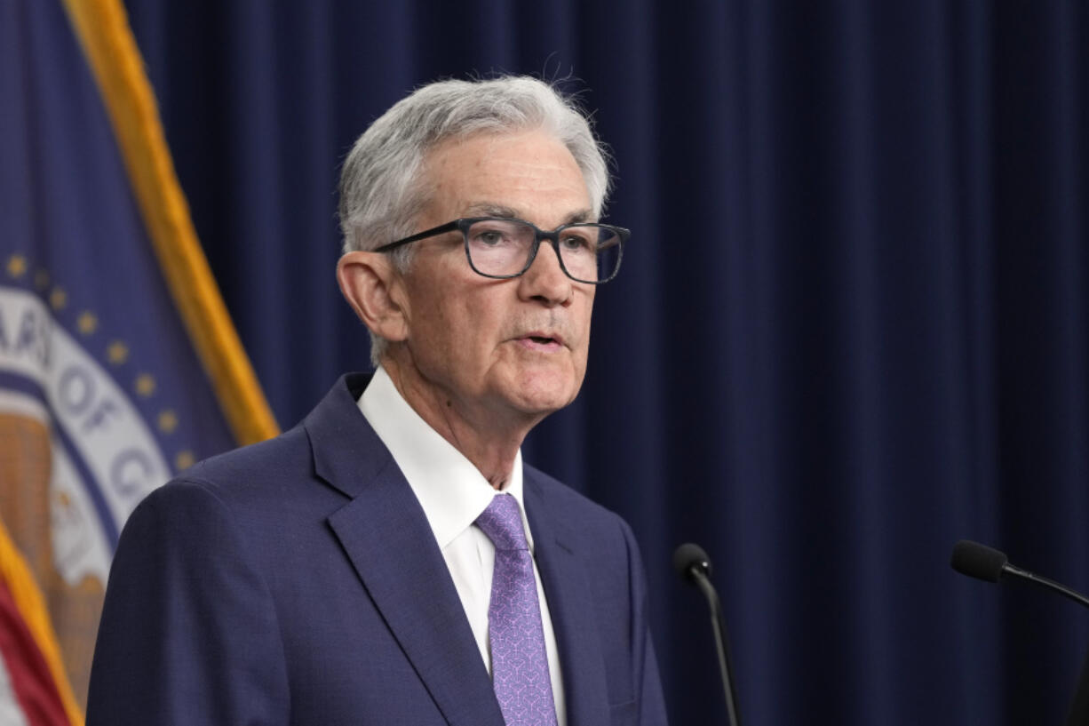 FILE - Federal Reserve Board Chair Jerome Powell speaks at a news conference at the Federal Reserve in Washington, June 12, 2024. Powell testifies to the Senate Banking Committee on Tuesday, July 9, 2024.